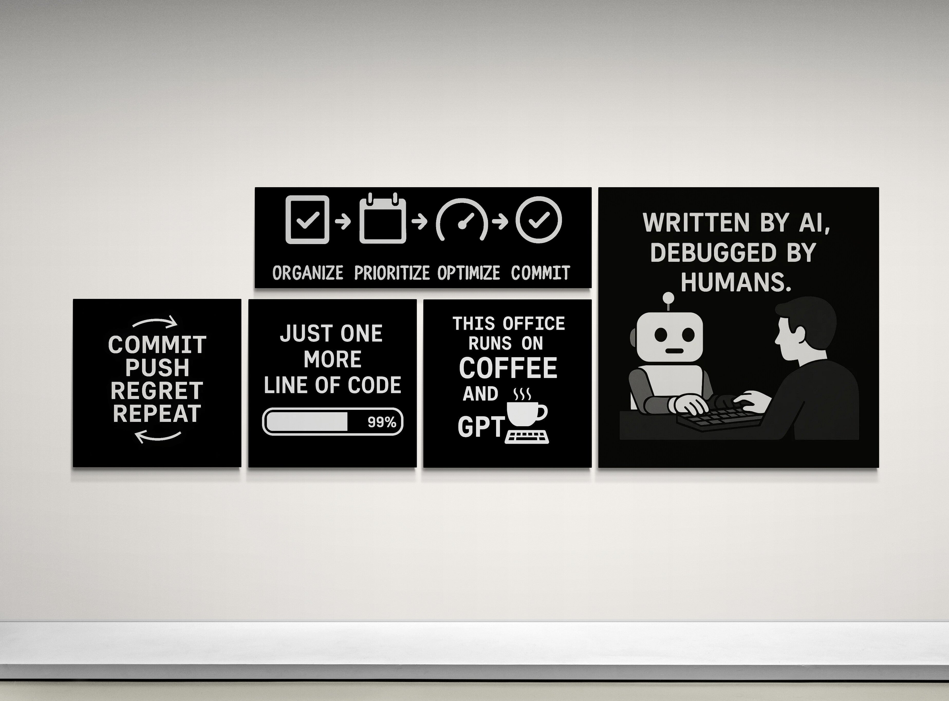 Wall with multiple canvases